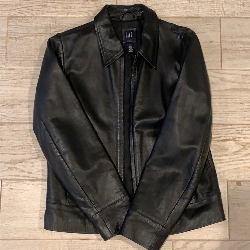 EUC Leather gap jacket